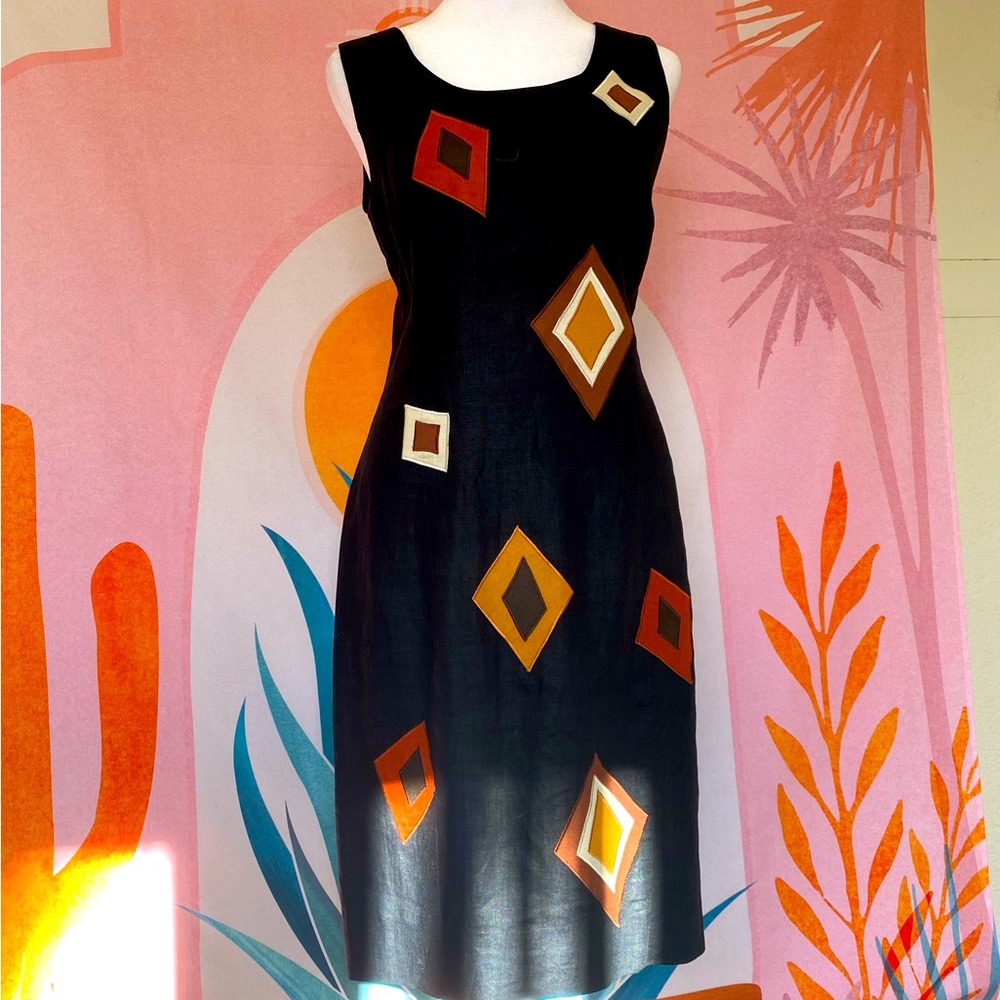 90’s Andrea Jovine Linen Shift Dress